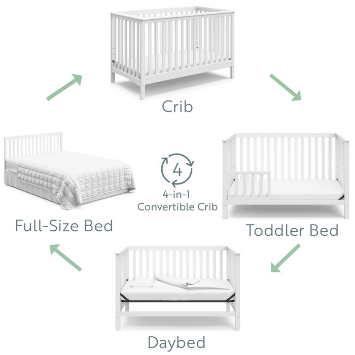 Storkcraft Hillcrest 4in1 Convertible Crib & Reviews Wayfair